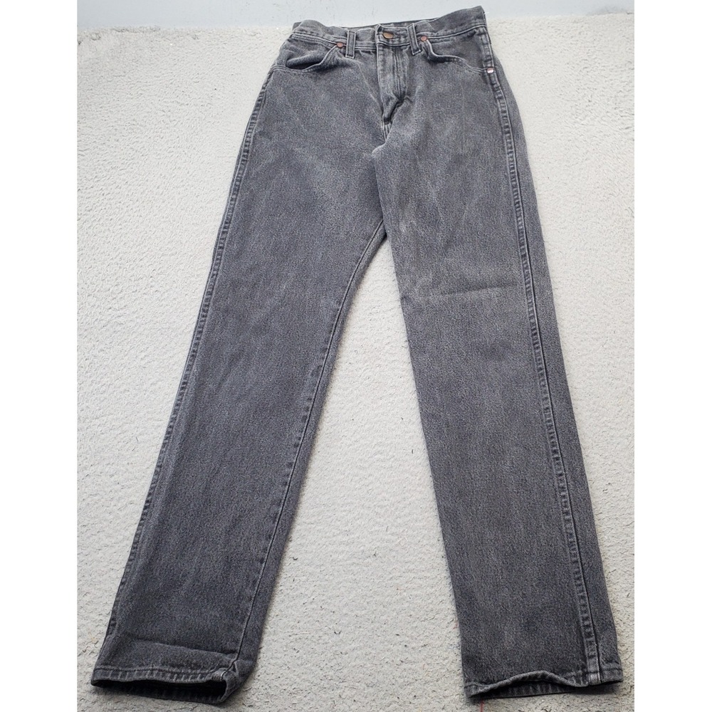 Wrangler Jeans Womens 7x32 Gray Denim Dark Wash Streetwear Straight Leg Outdoor